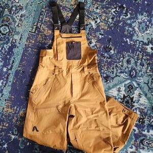 Tan FLYLOW Mens Bib Ski Pants
